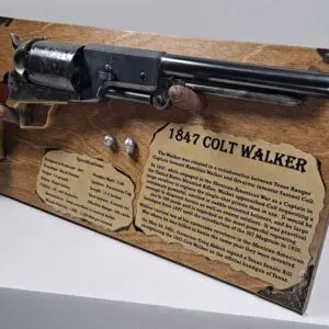 Mounted 1847 Colt Walker revolver display plaque