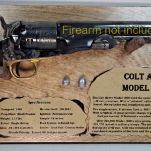 Colt Army Model 1860 revolver display plaque