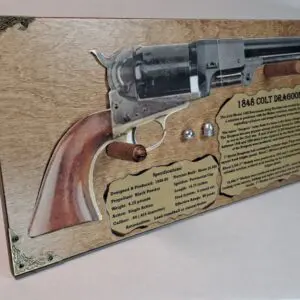 Plaque displaying 1848 Colt Dragoon revolver