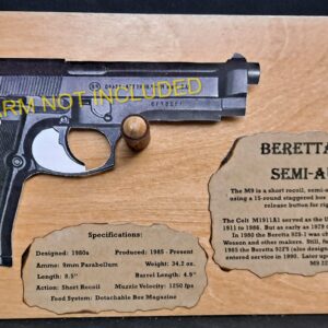 Beretta M9 semi-automatic pistol display