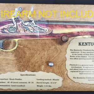 Wall Hanging Display Plaque for a Kentucky Flintlock - Dark Stain