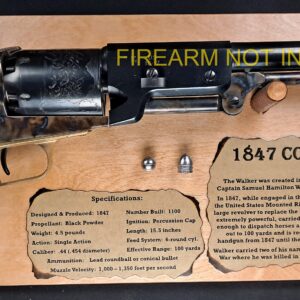 Wall Display Plaque for 1847 Colt Walker Revolver - Light Stain