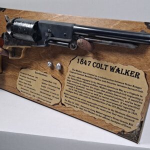 Free-Standing Display Plaque for a 1847 Colt Walker Revolver - Dark Stain