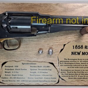 Free-Standing Display Plaque for your 1858 Remington New Model Army - Dark Stain