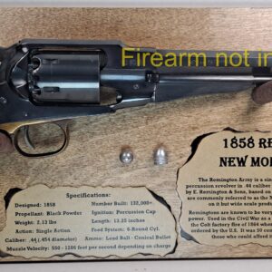 Free-Standing Display Plaque for your 1858 Remington New Model Army - Dark Stain