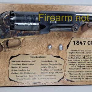 Wall Hanging Display Plaque for your 1847 Colt Walker- Dark Stain