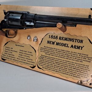 Free-Standing Display Plaque for your 1858 Remington New Model Army - Light Stain