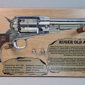 Ruger Old Army revolver display with bullets