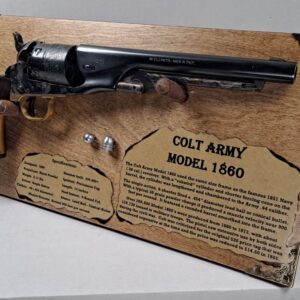 Free-standing Colt Model 1860 Army Revolver Plaque - Dark Stain 677